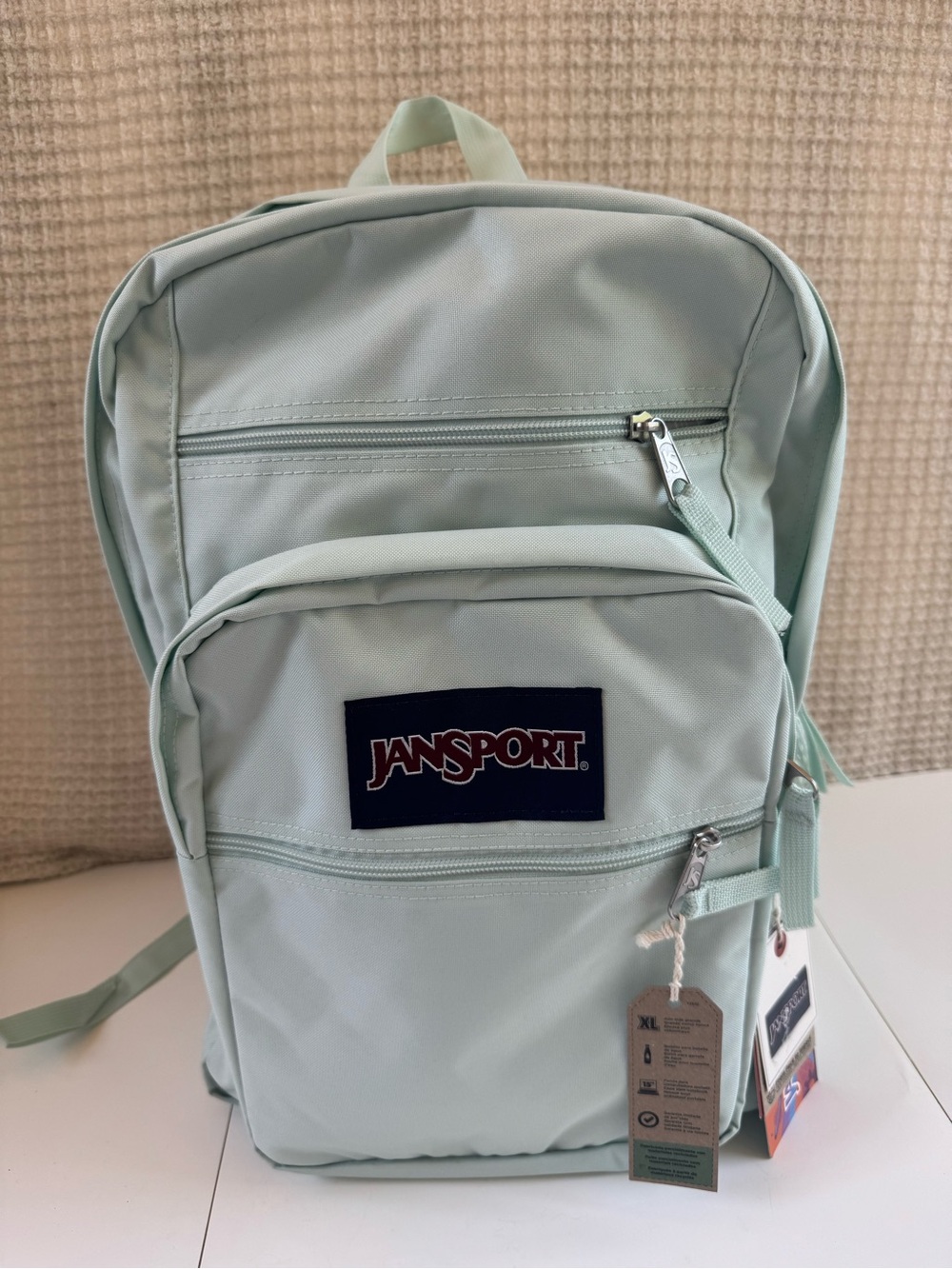 Jansport Mint Green Classic Backpack with Front Pocket